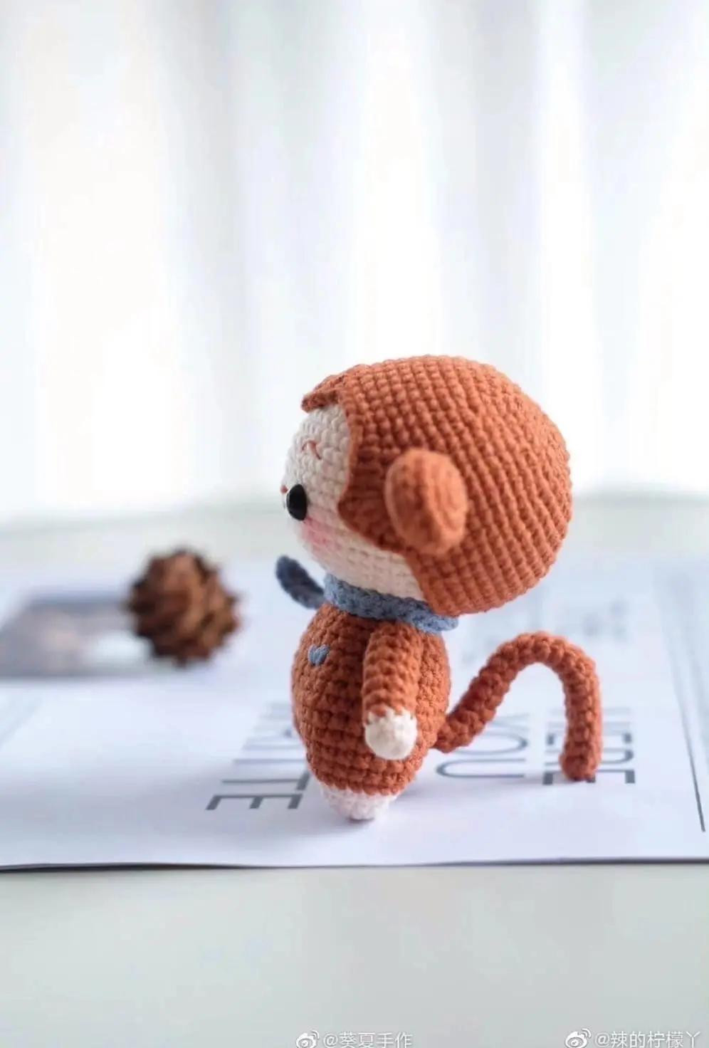 Cute Little Monkey Amigurumi Crochet Pattern with Detailed Chart and Instructions