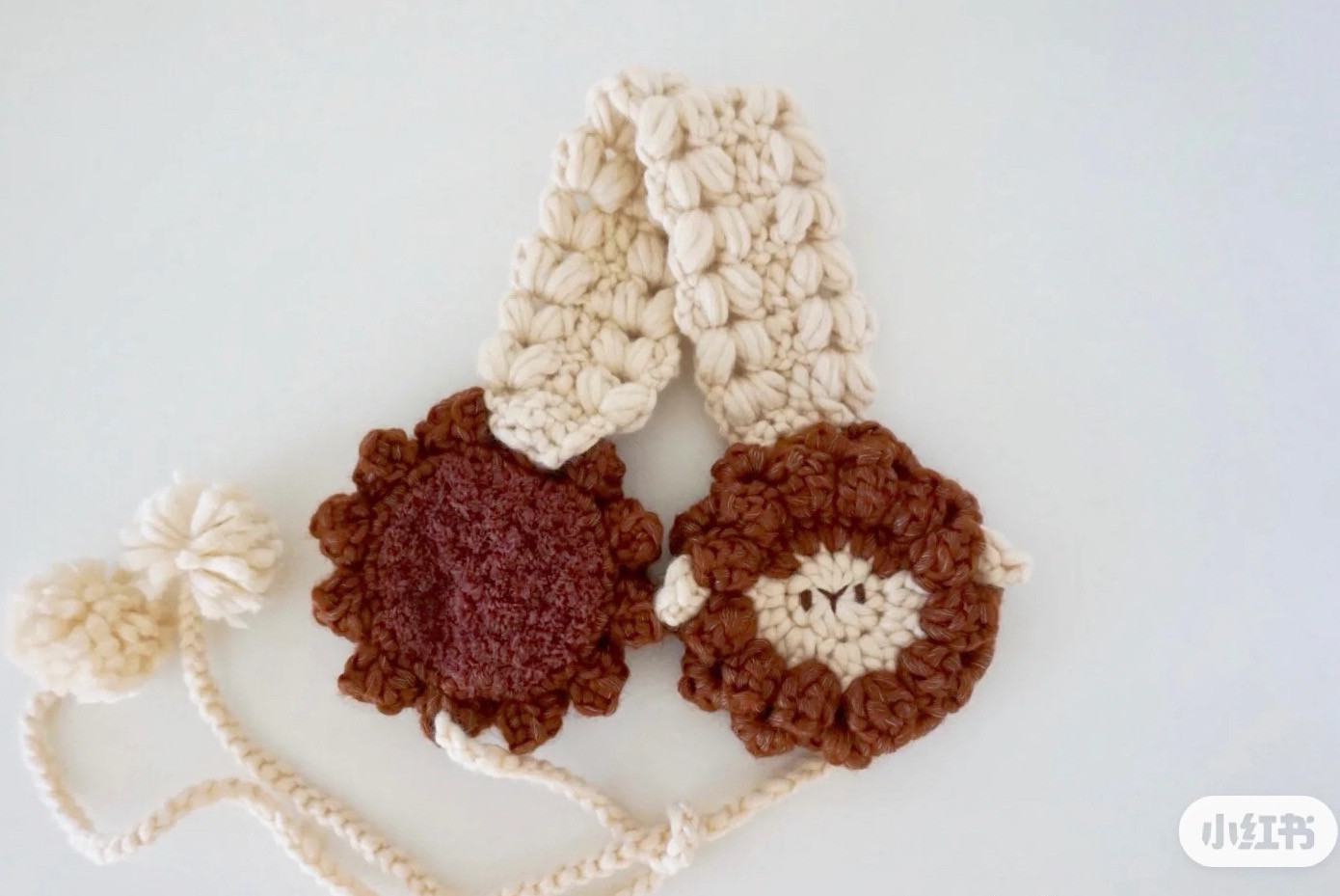 Cute Little Sheep Warm Ear Muffs Crochet Pattern Chart