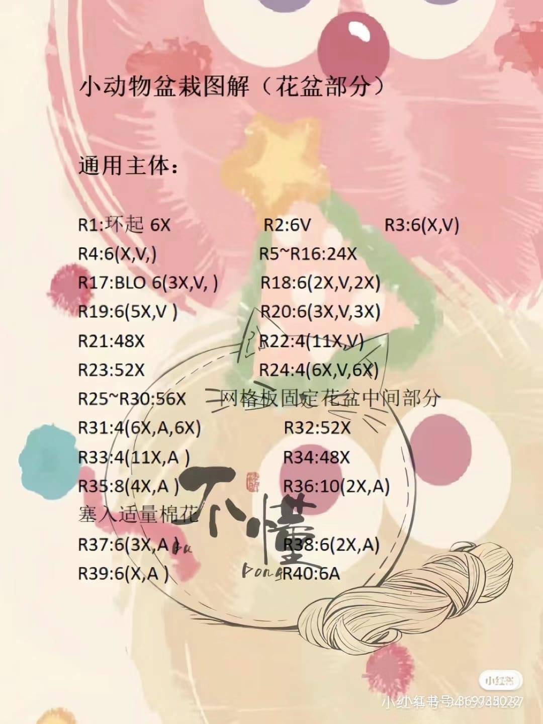 Cute Mini Animal Flower Pot Crochet Pattern