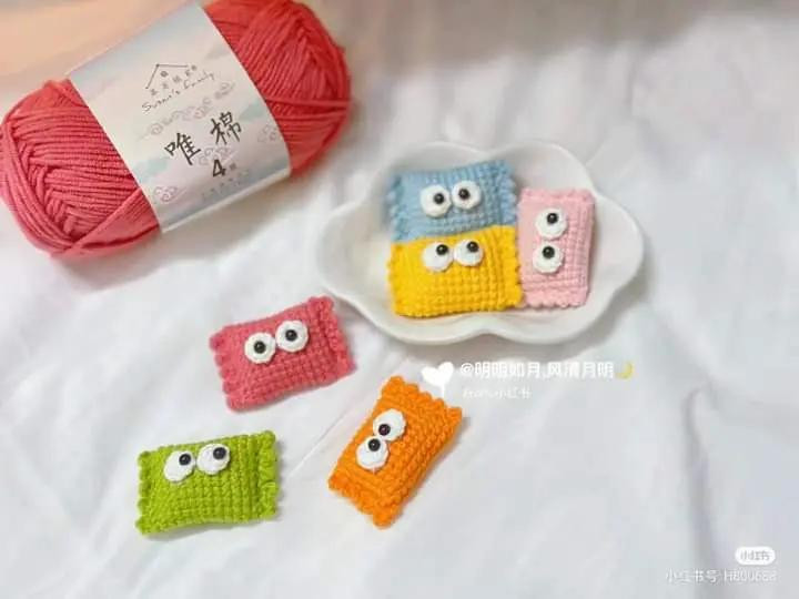 Cute Mini Animal Sandwiches and Flower Pot Keychain Crochet Patterns