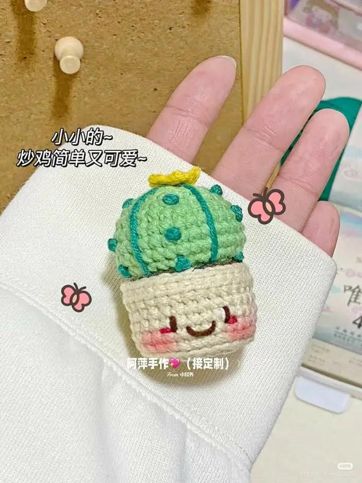 Cute Mini Cactus Amigurumi Crochet Pattern
