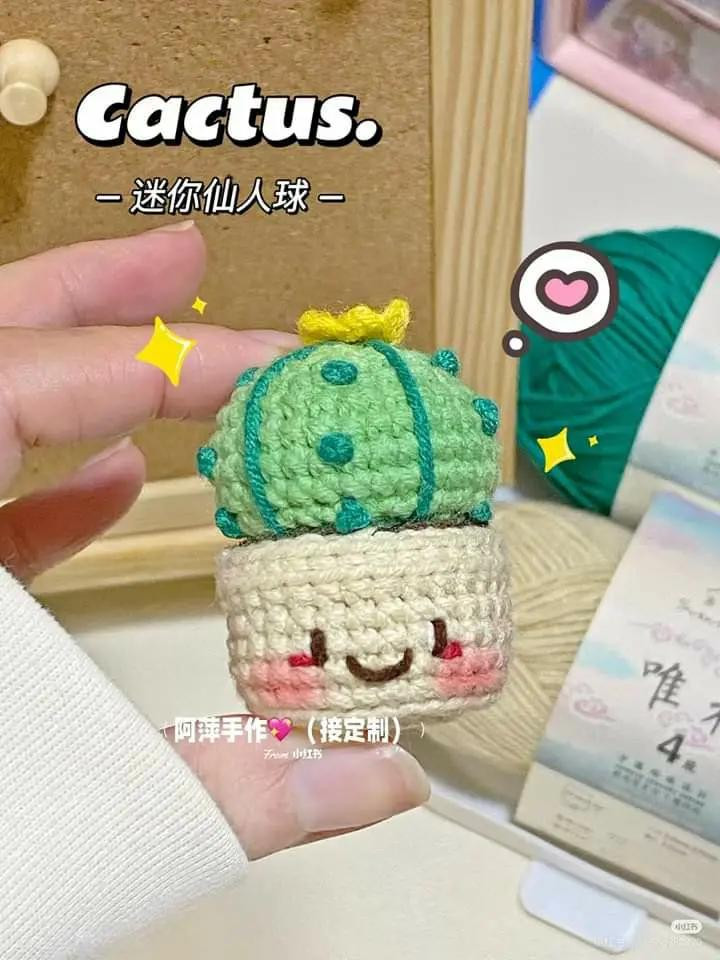 Cute Mini Cactus Amigurumi Crochet Pattern