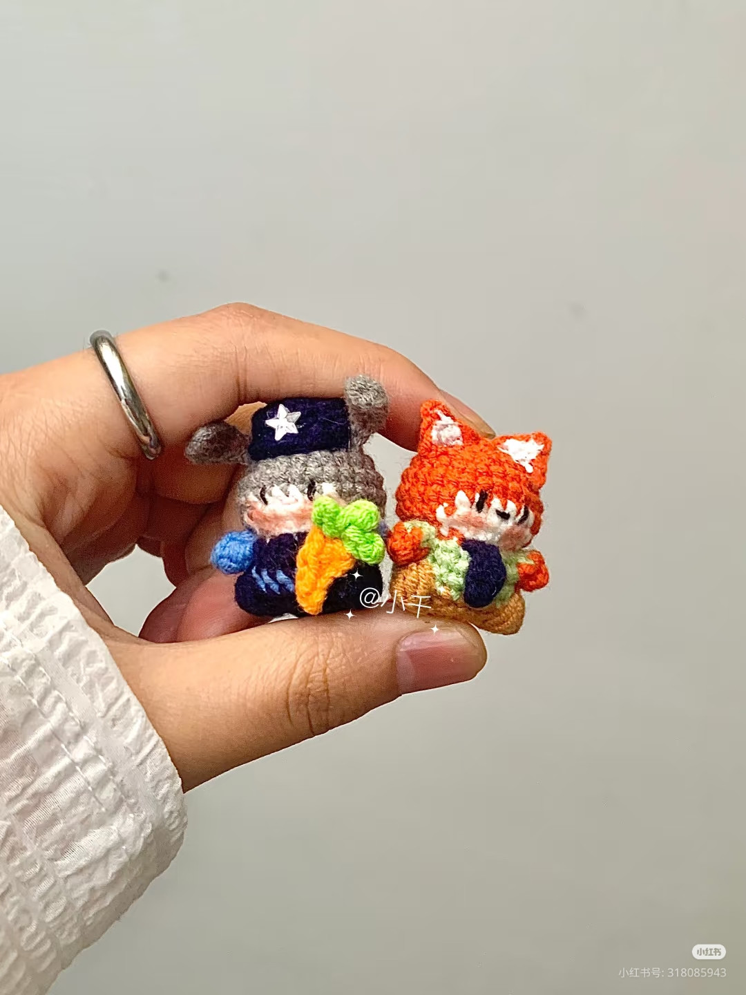 Cute Mini Crochet Chart for Fox and Rabbit Amigurumi Dolls