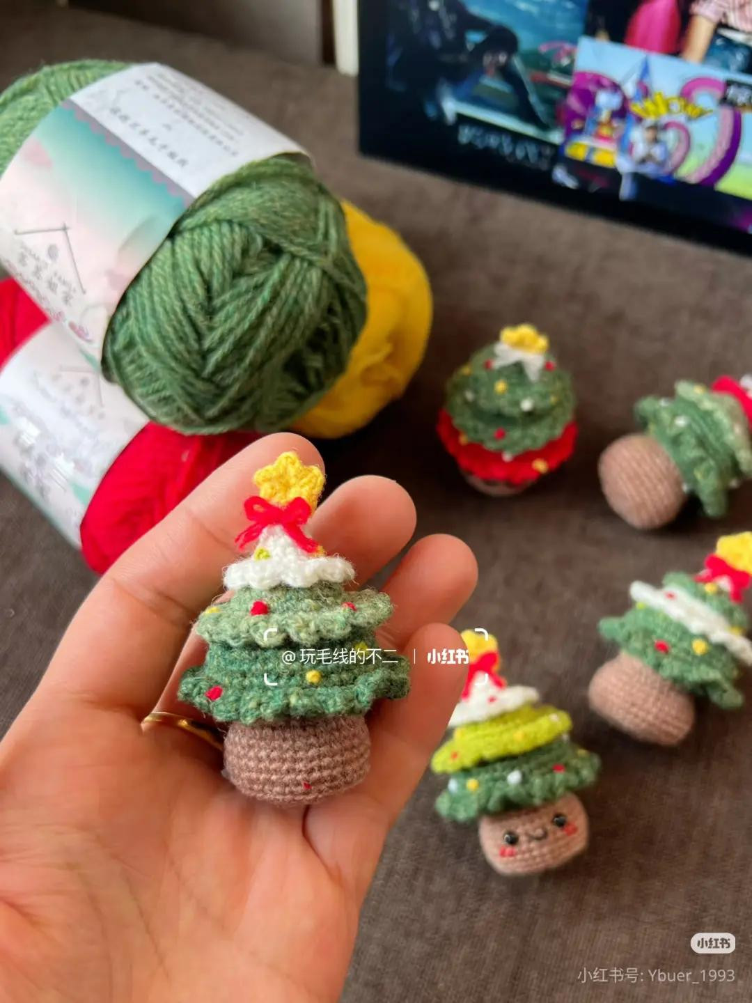 Cute Mini Crochet Christmas Tree Pattern Tutorial