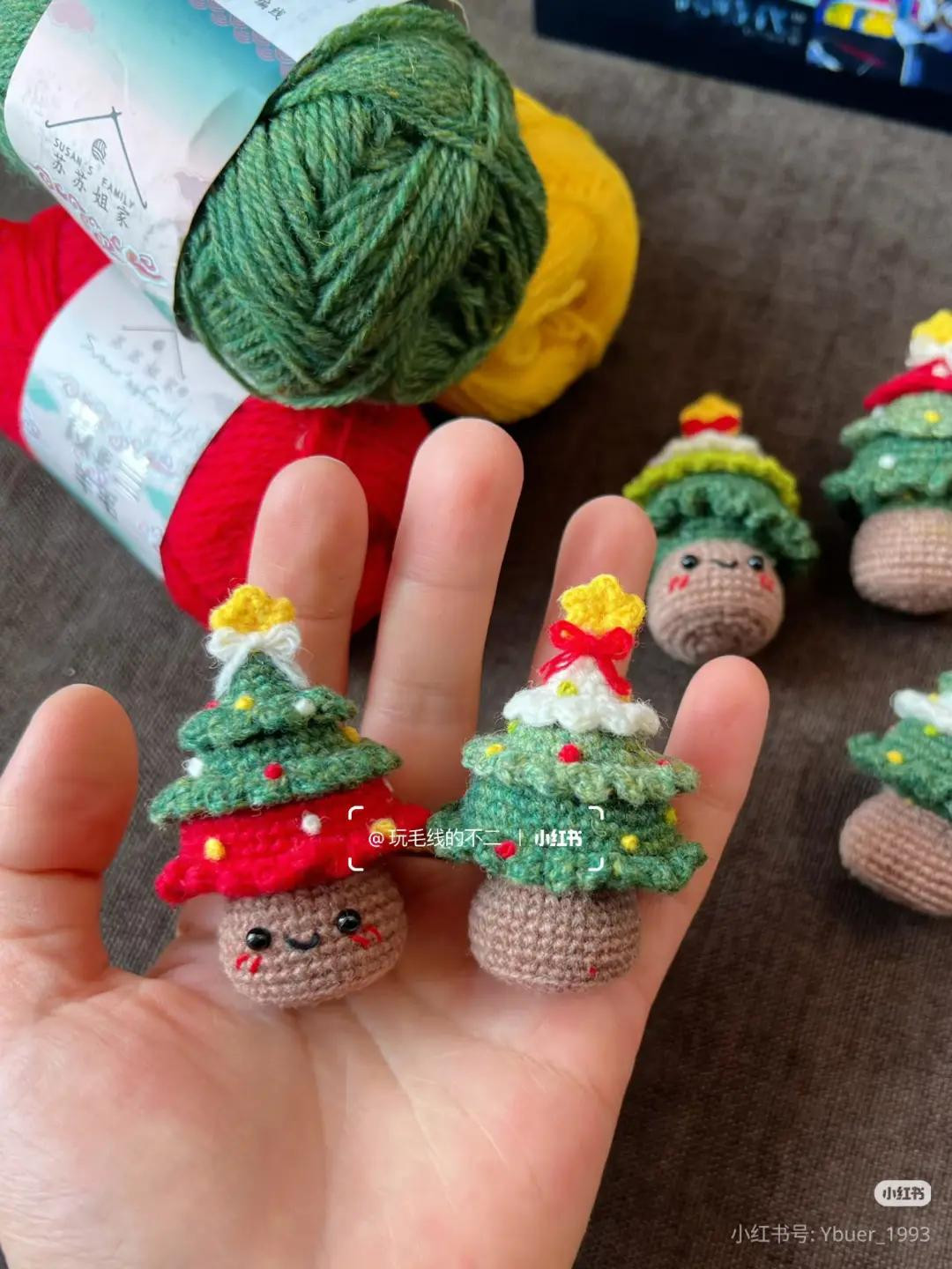 Cute Mini Crochet Christmas Tree Pattern Tutorial
