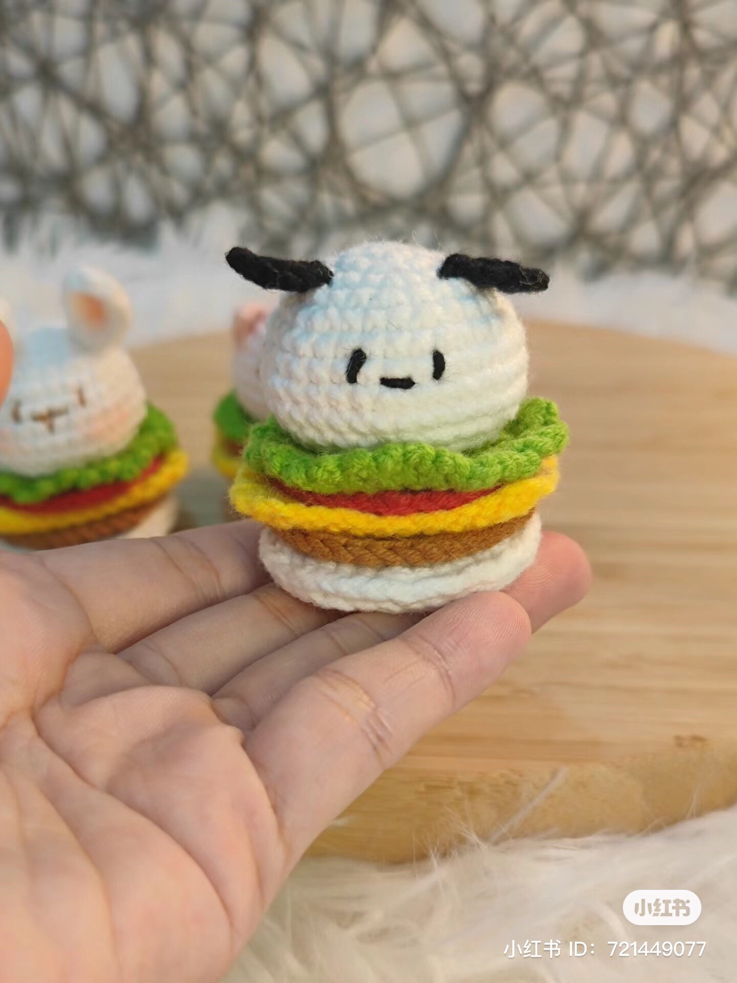 Cute Mini Crochet Hamburger Series: Pig, Sheep, and Rabbit Amigurumi Pattern