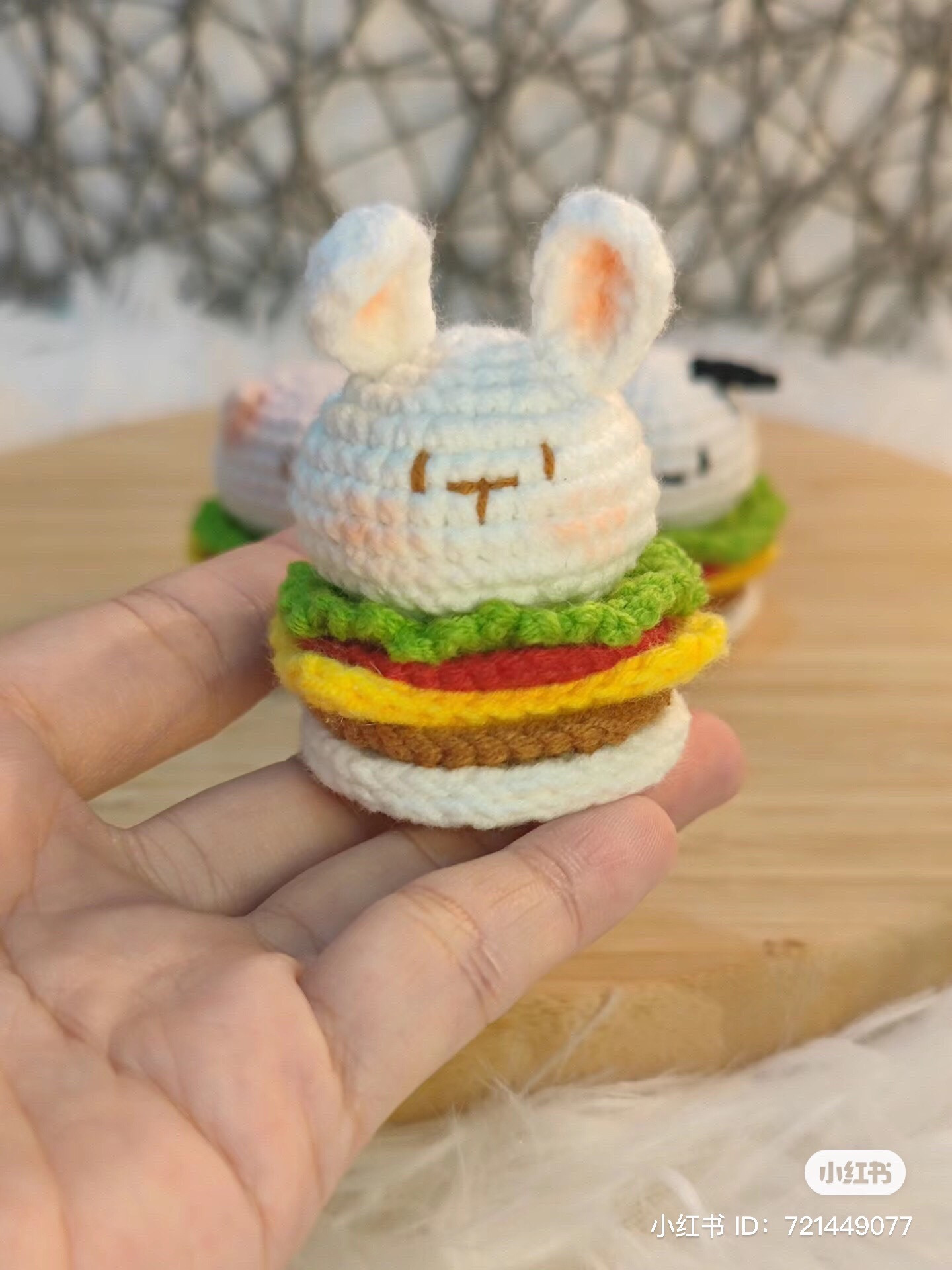 Cute Mini Crochet Hamburger Series: Pig, Sheep, and Rabbit Amigurumi Pattern