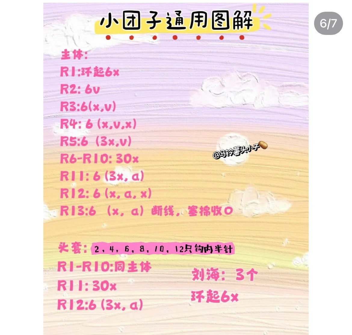 Cute Mini Sheep Mochi Amigurumi Crochet Pattern