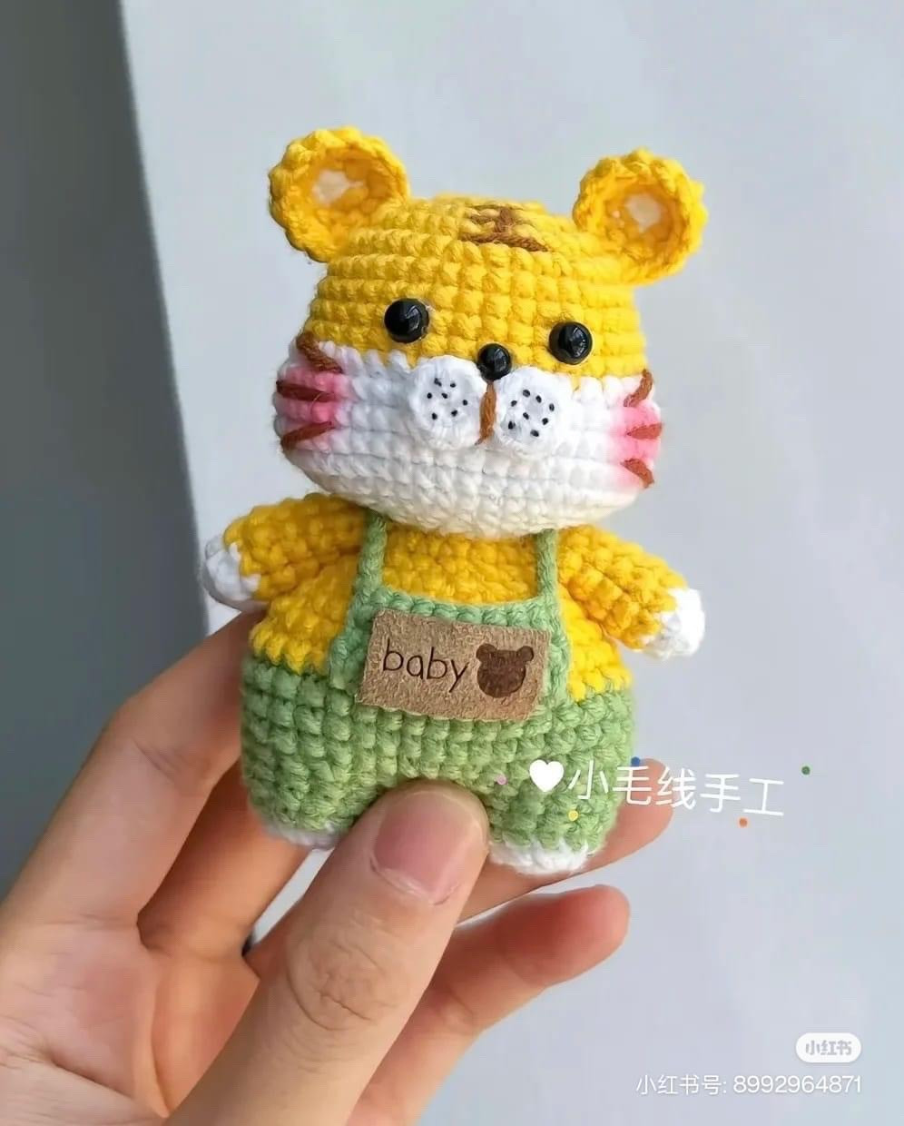 Cute Mini Tiger Amigurumi Crochet Pattern Chart