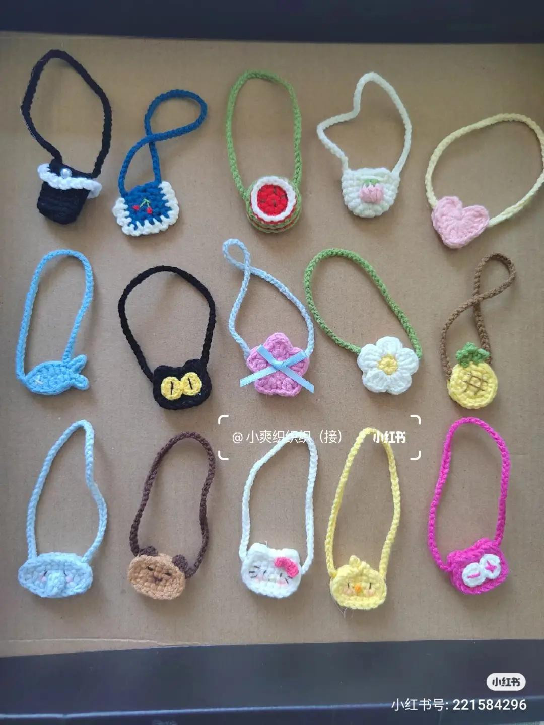 Cute Miniature Crochet Bag Patterns: Heart, Star, Pineapple & Fish