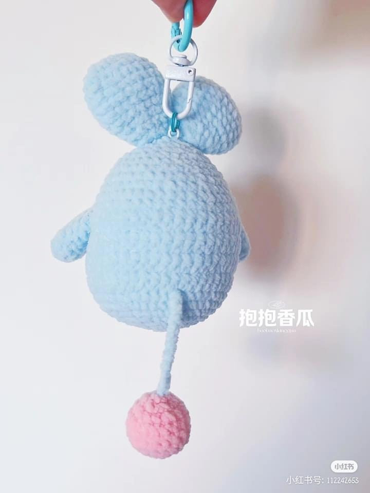 Cute Mochi Mouse and Rabbit Crochet Keychain Amigurumi Patterns