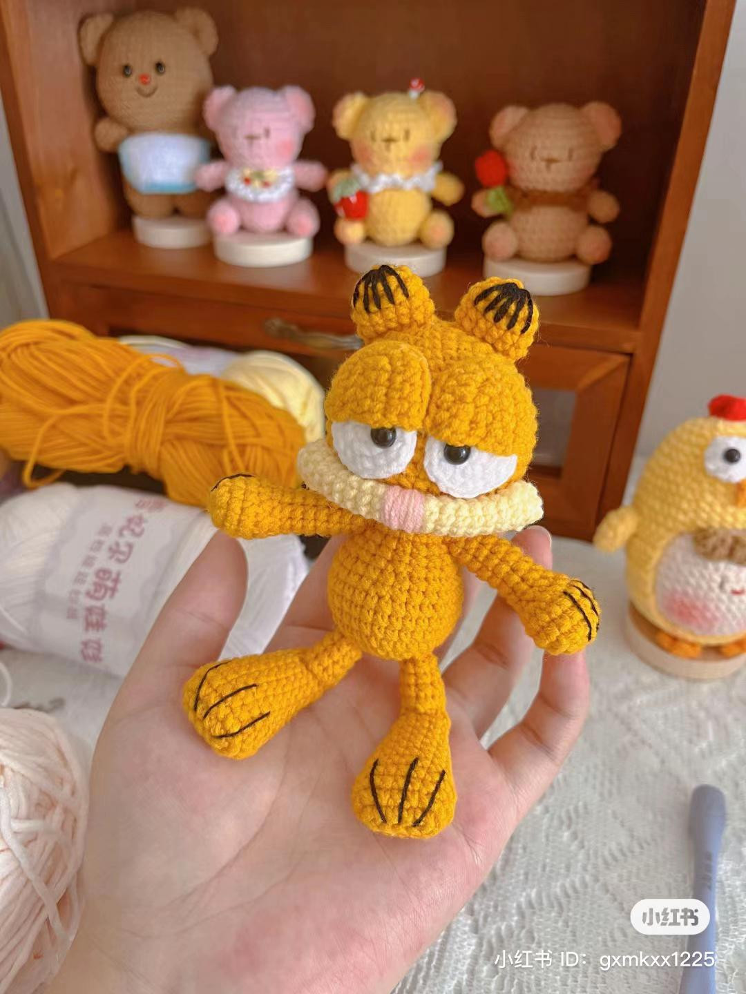 Cute Orange Garfield Cat Amigurumi Doll Crochet Pattern with Detailed Instructions