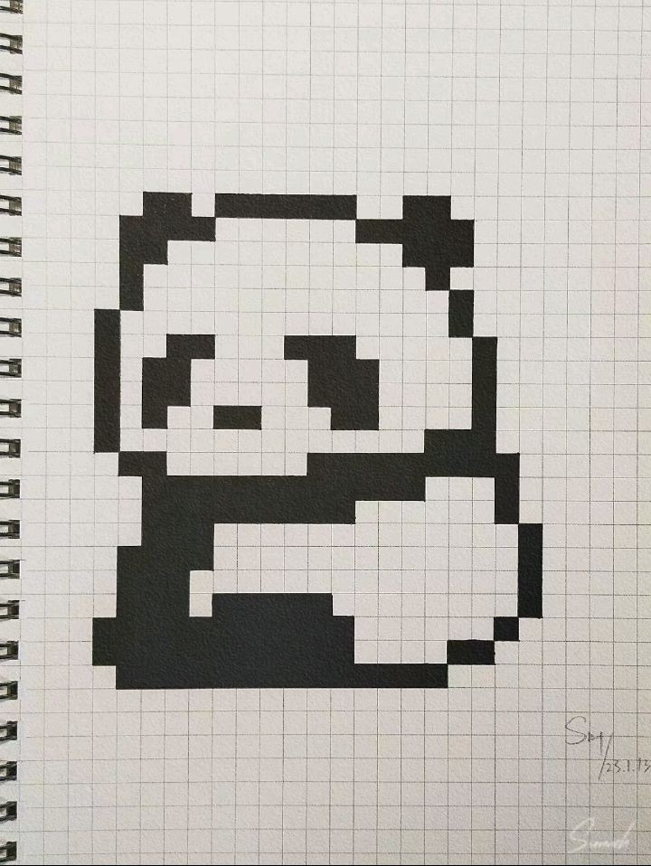 Cute Panda Pixel Art Chart Collection for Cross Stitch and Embroidery