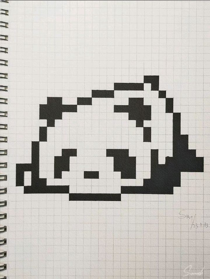 Cute Panda Pixel Art Chart Collection for Cross Stitch and Embroidery