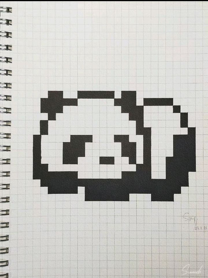 Cute Panda Pixel Art Chart Collection for Cross Stitch and Embroidery