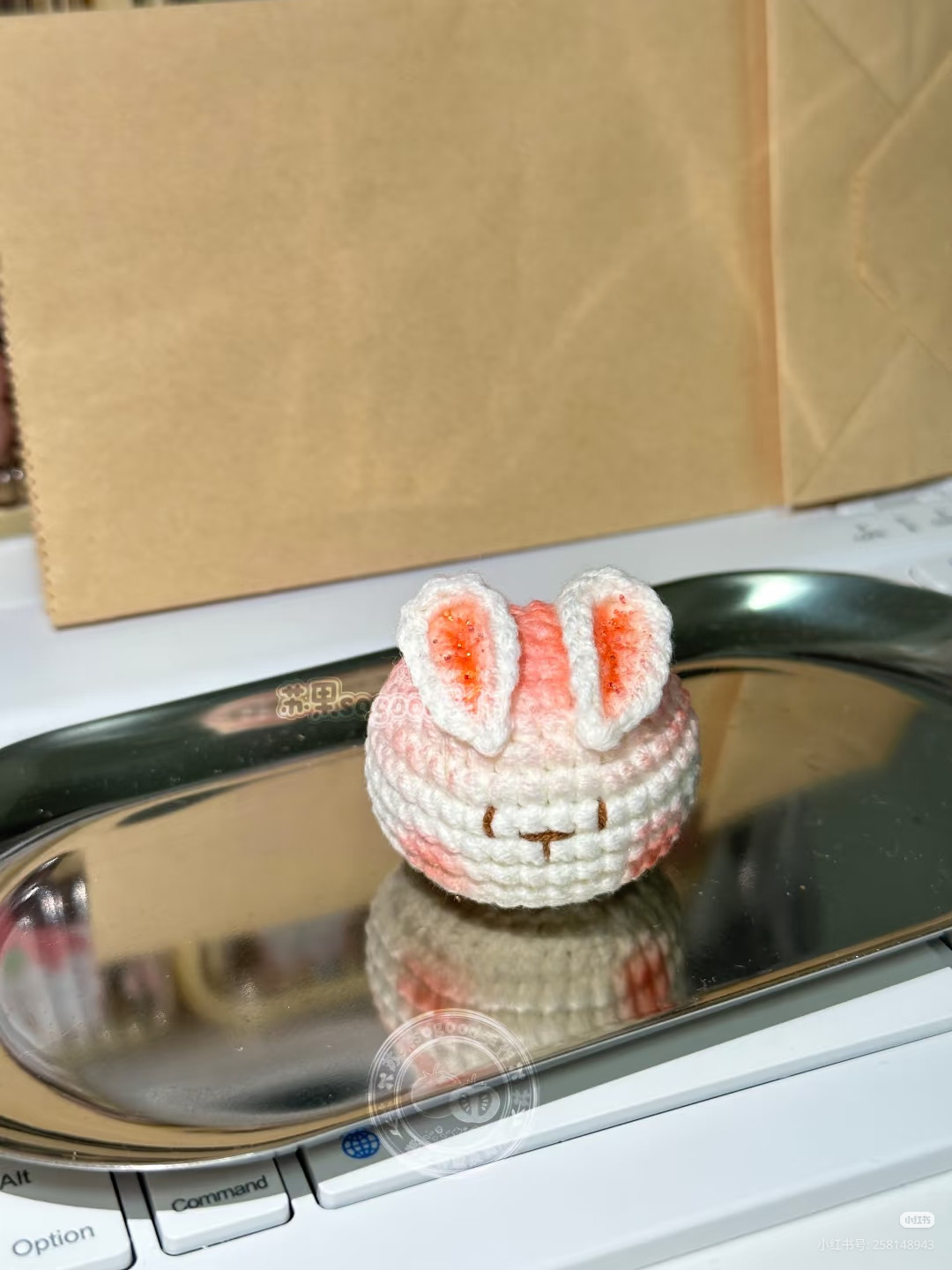 Cute Pink and White Crochet Rabbit Tutorial Chart