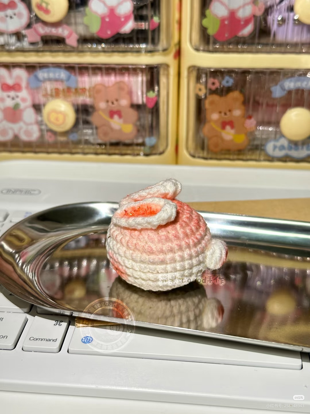 Cute Pink and White Crochet Rabbit Tutorial Chart