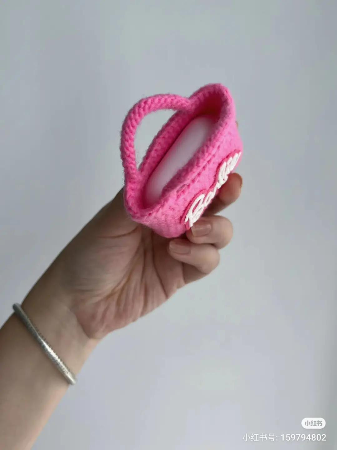 Cute Pink Crochet Barbie Earphone Case Pattern Tutorial with Chart Instructions