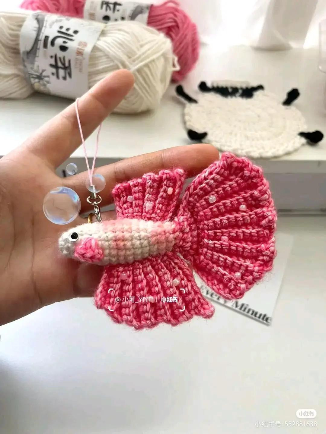 Cute Pink Crochet Betta Fish Pattern Tutorial with Step-by-Step Instructions