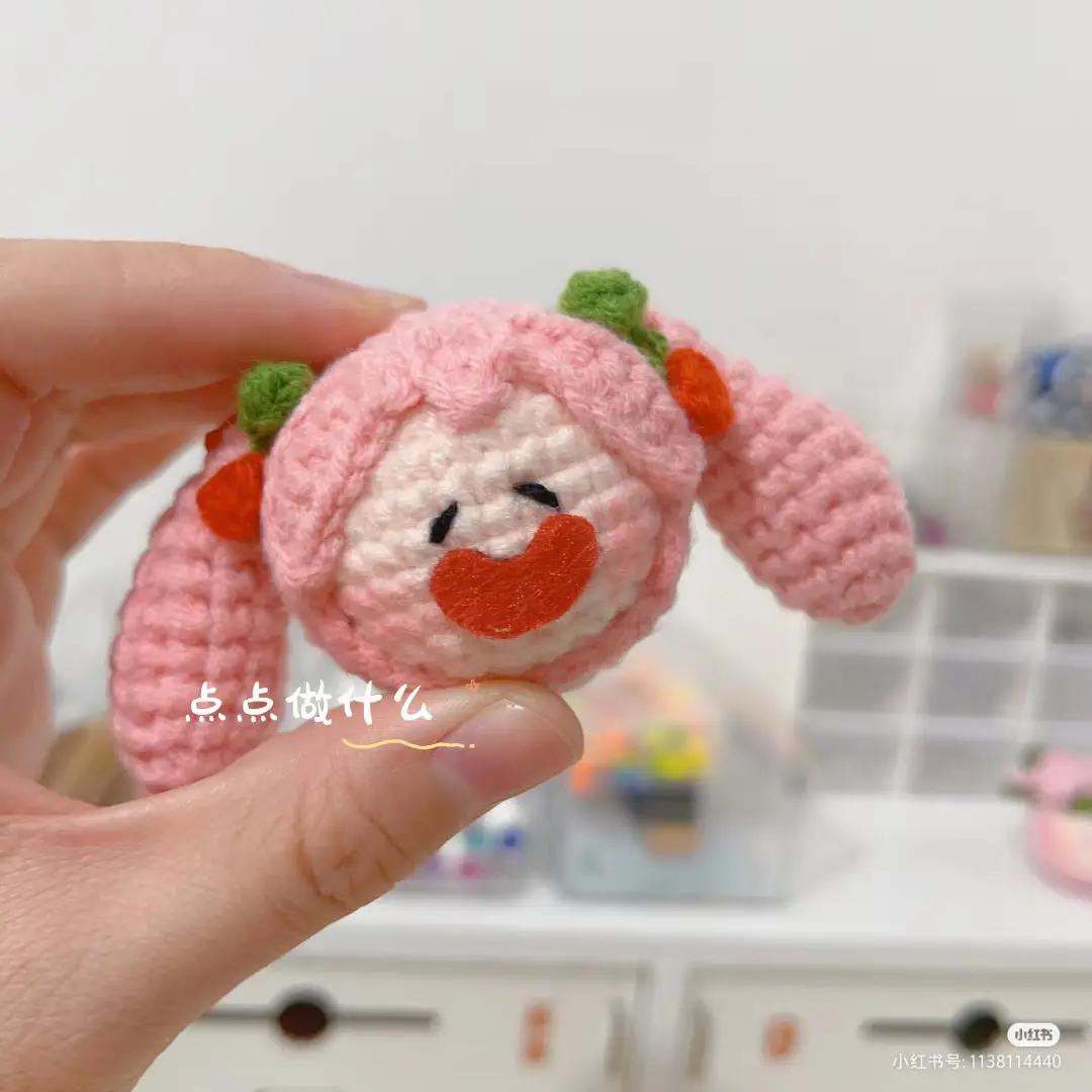 Cute Pink Fufu Amigurumi Doll Crochet Pattern