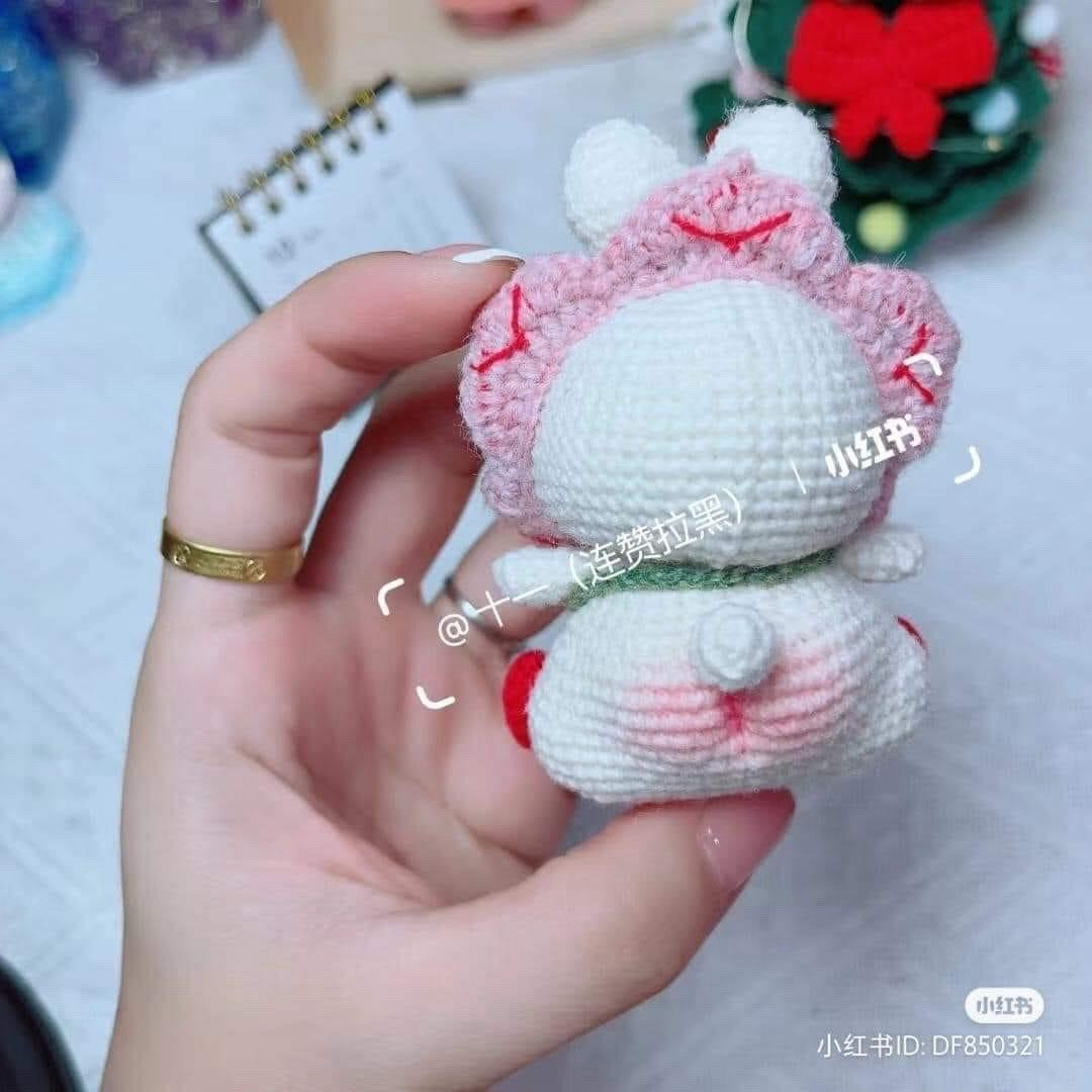 Cute Pink Rabbit Amigurumi Crochet Pattern Chart