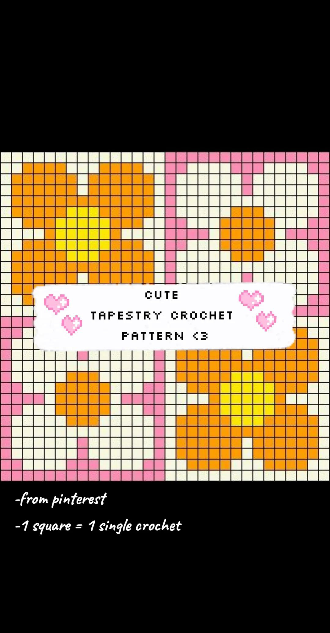 Cute Pixel Art Crochet Patterns: Mushroom, Butterfly, Planet, Flowers, and Bunny Tapestry Charts