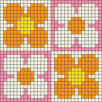 Cute Pixel Art Crochet Patterns: Mushroom, Butterfly, Planet, Flowers, and Bunny Tapestry Charts