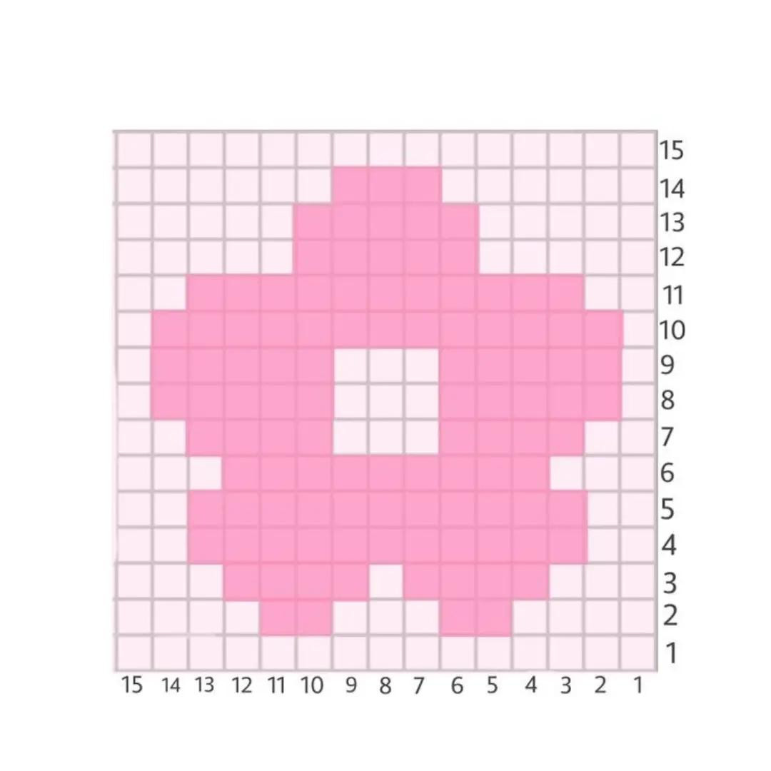 Cute Pixel Crochet Patterns: Bear, Cat, and Flower Wall Hangings with Charts