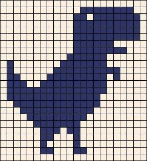 Cute Pixel Crochet Patterns: Dinosaur, Flower, Ball, Rose, and Cat