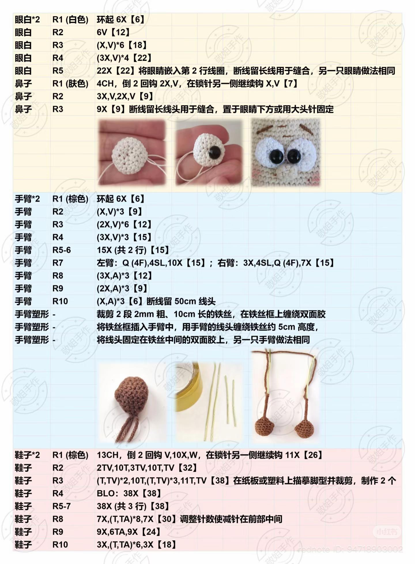 Cute Potato Amigurumi Crochet Pattern Chart