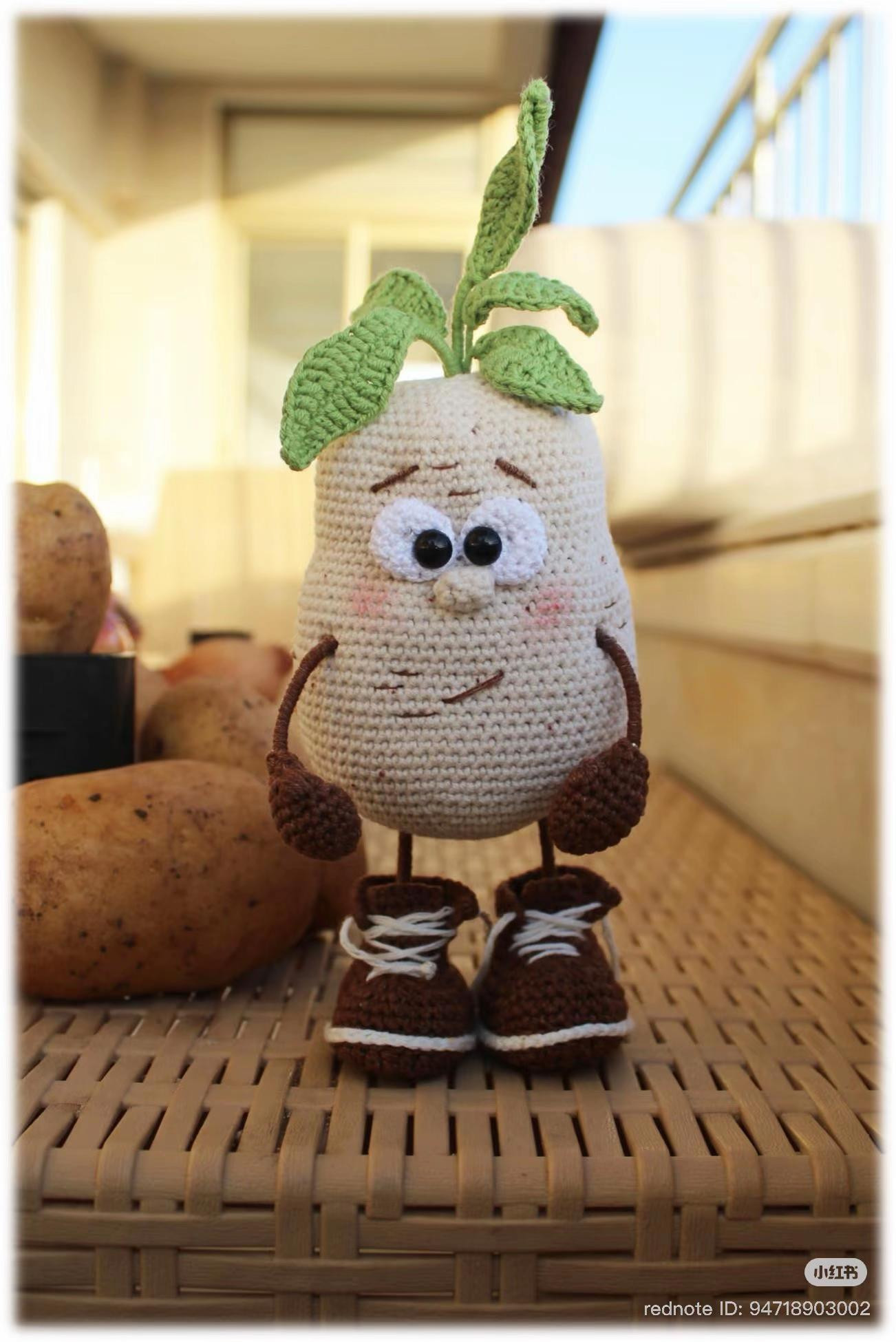 Cute Potato Amigurumi Crochet Pattern Chart