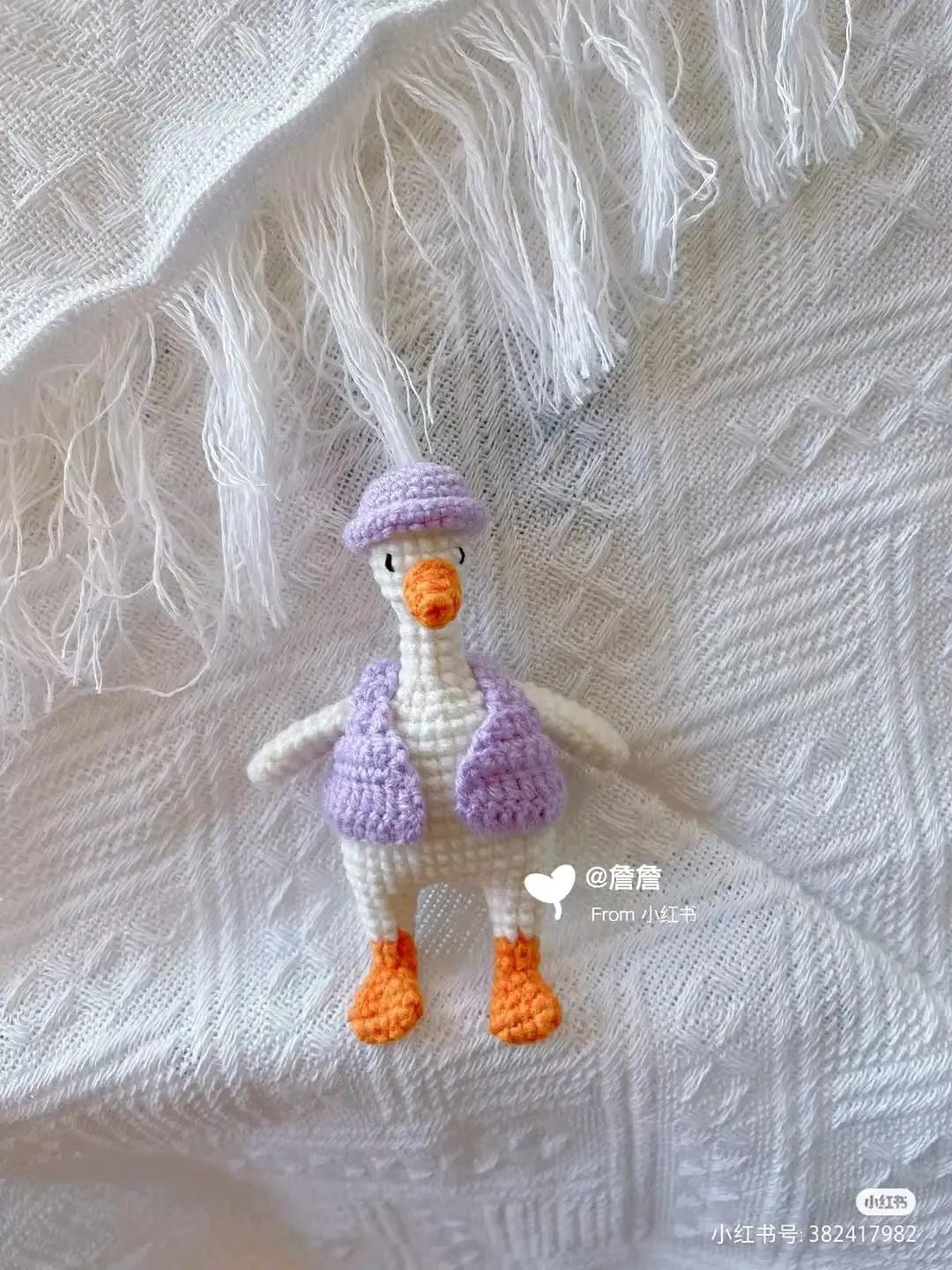Cute Purple Goose Amigurumi Crochet Pattern