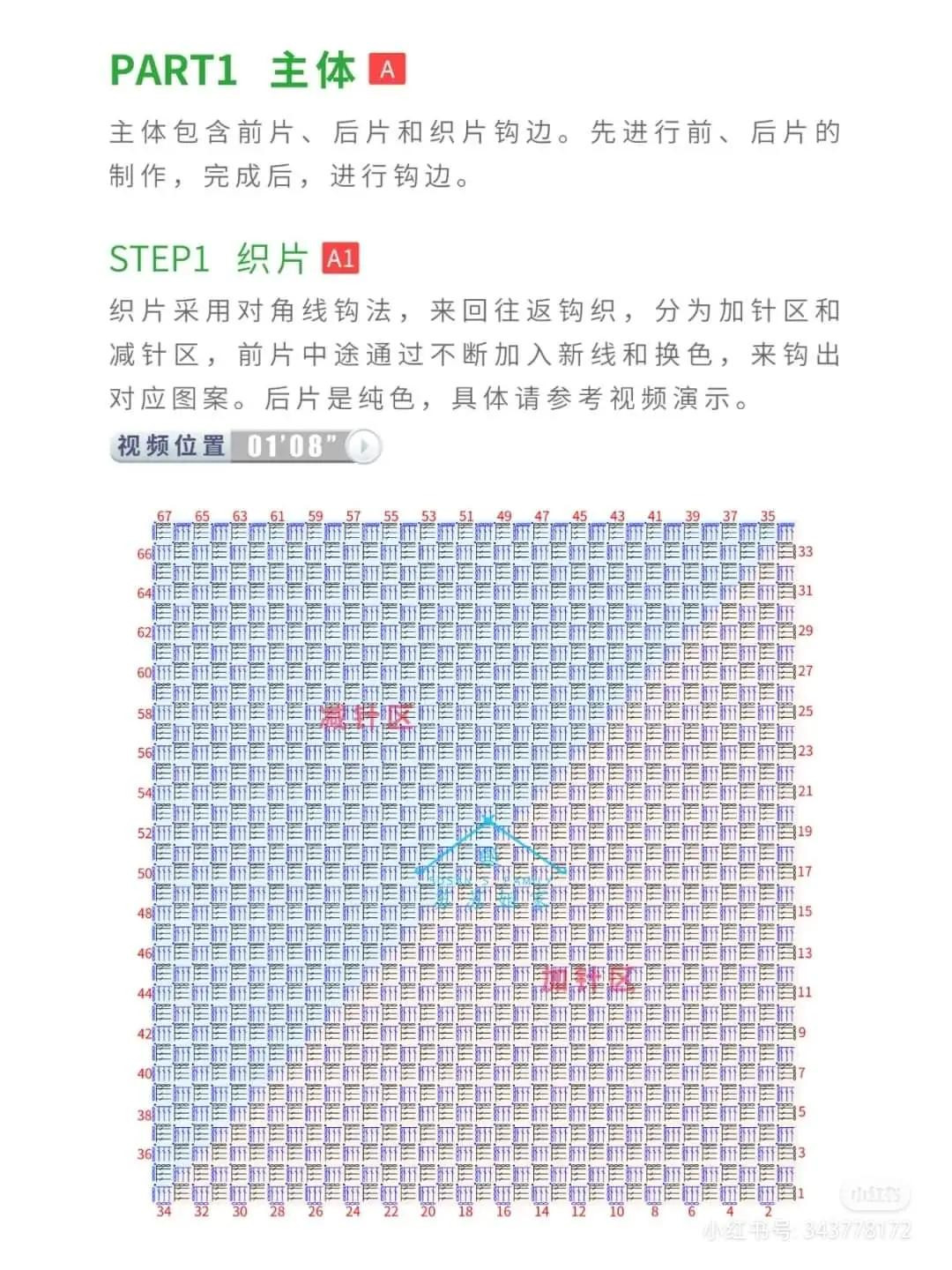 Cute Rabbit Crochet Pillow Pattern with Pixel Chart and Symbols