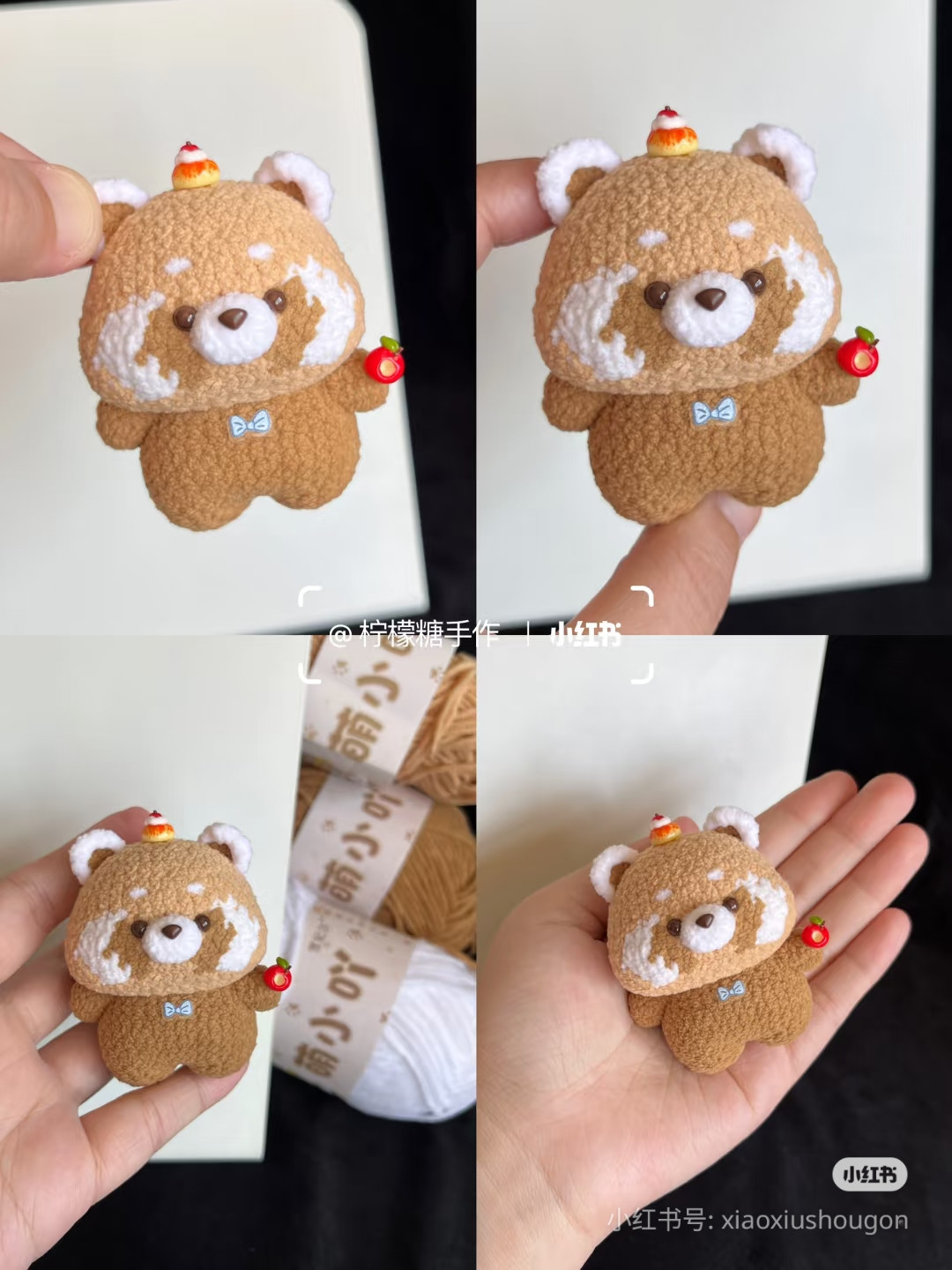 Cute Red Panda Amigurumi Crochet Pattern Chart