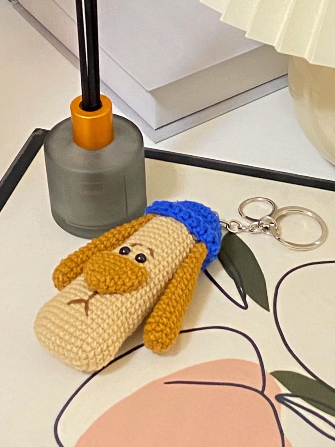 Cute Sad Dog Crochet Keychain Pattern