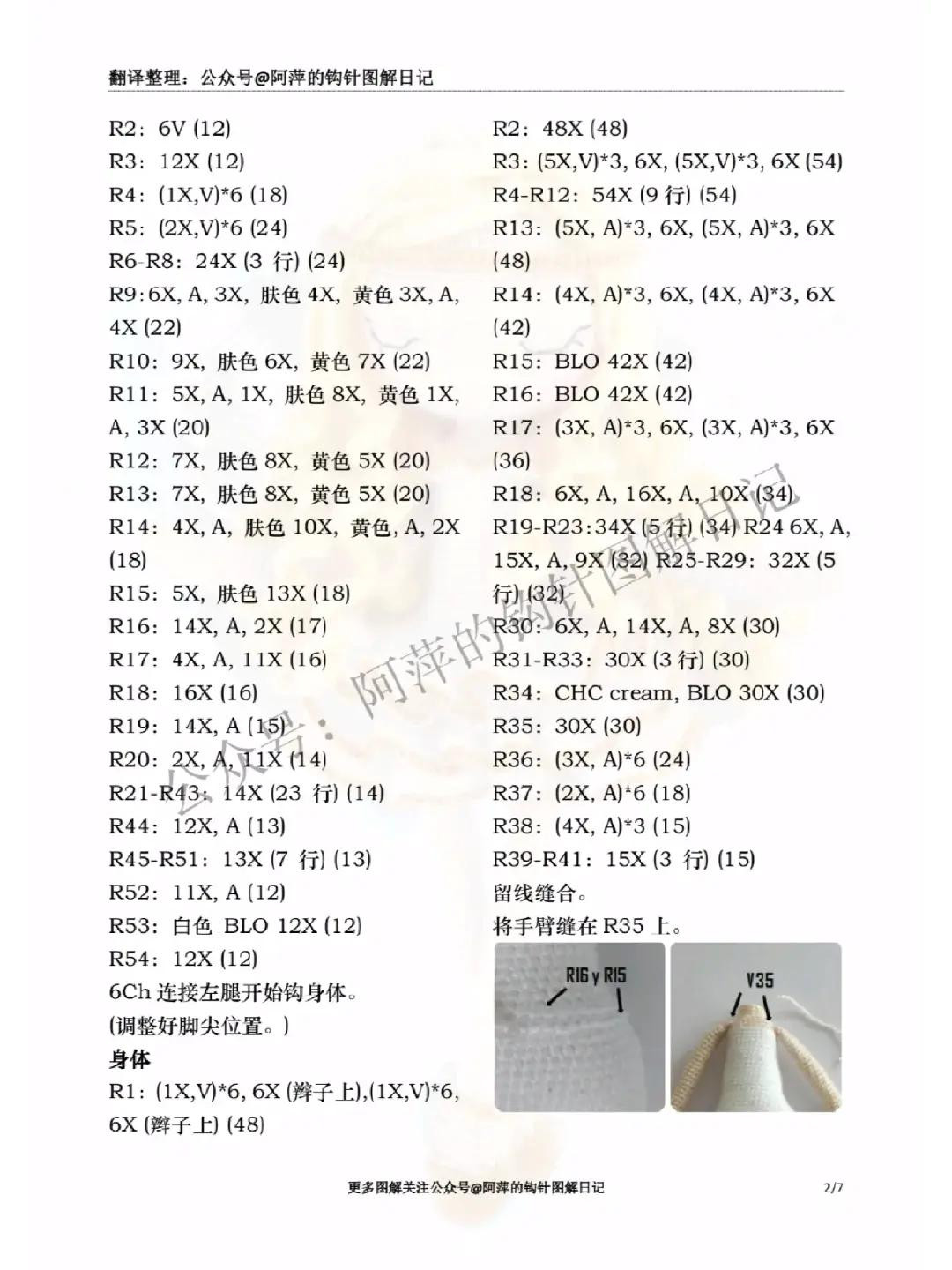 Cute Sleeping Angel Girl Amigurumi Crochet Pattern Chart