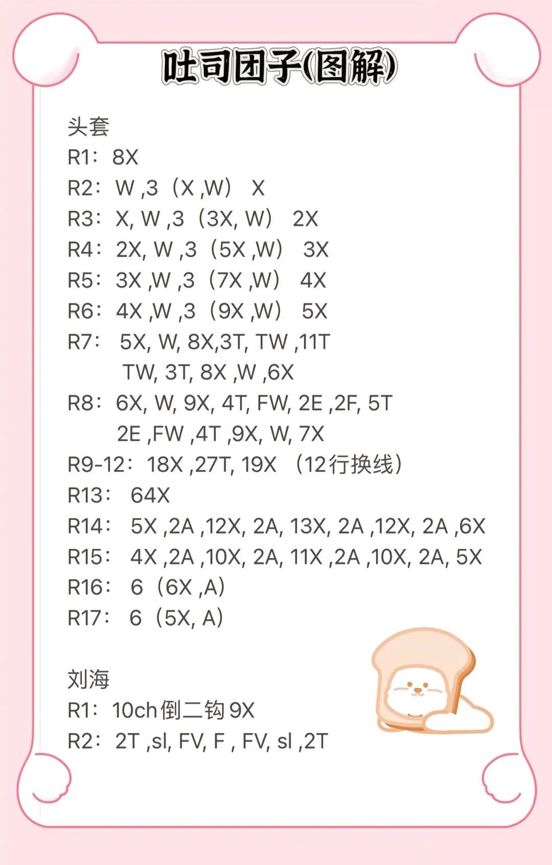 Cute Toast Bun Amigurumi Dolls with Crochet Pattern