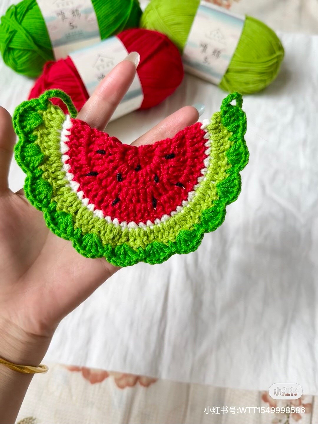 Cute Watermelon Bib Crochet Pattern Tutorial