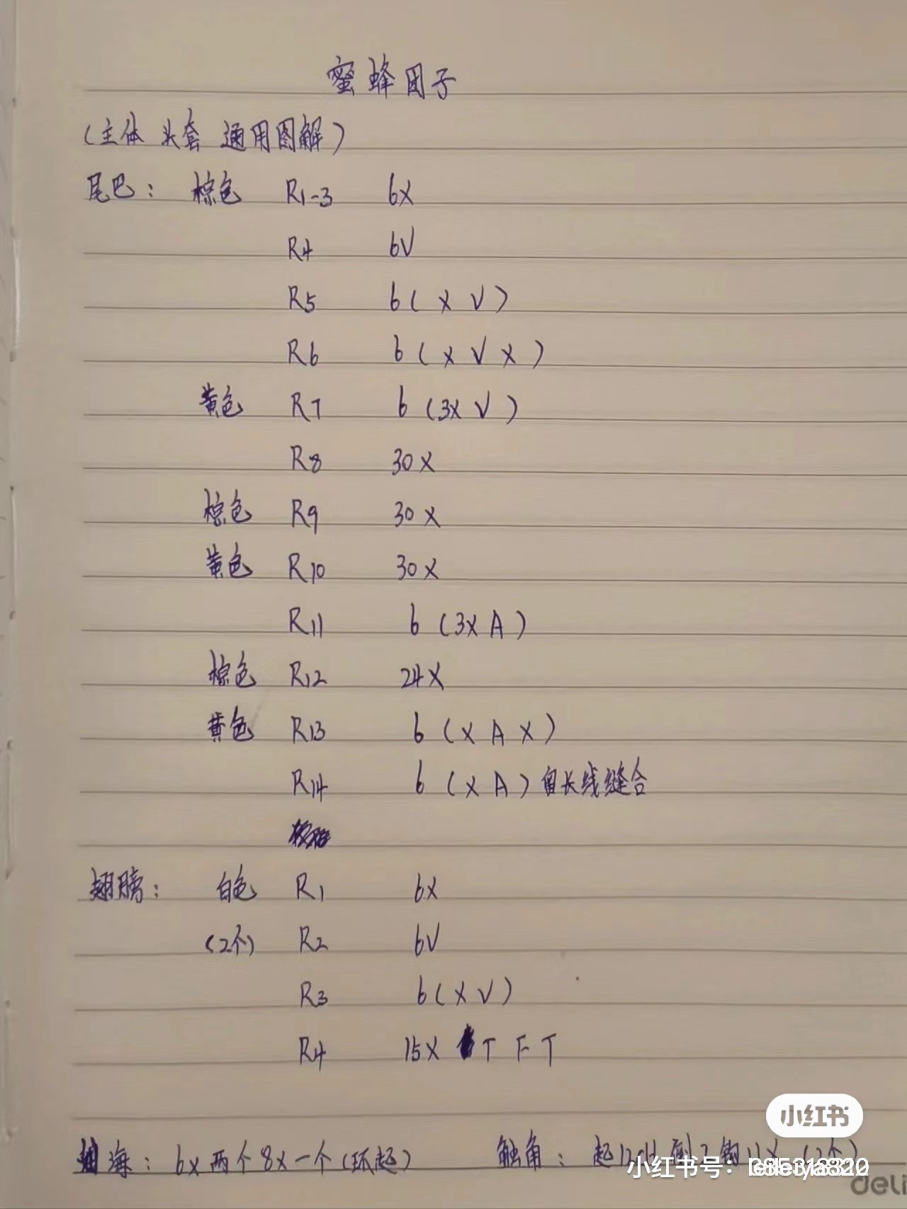 Cute Yellow Bee Amigurumi Crochet Pattern Chart