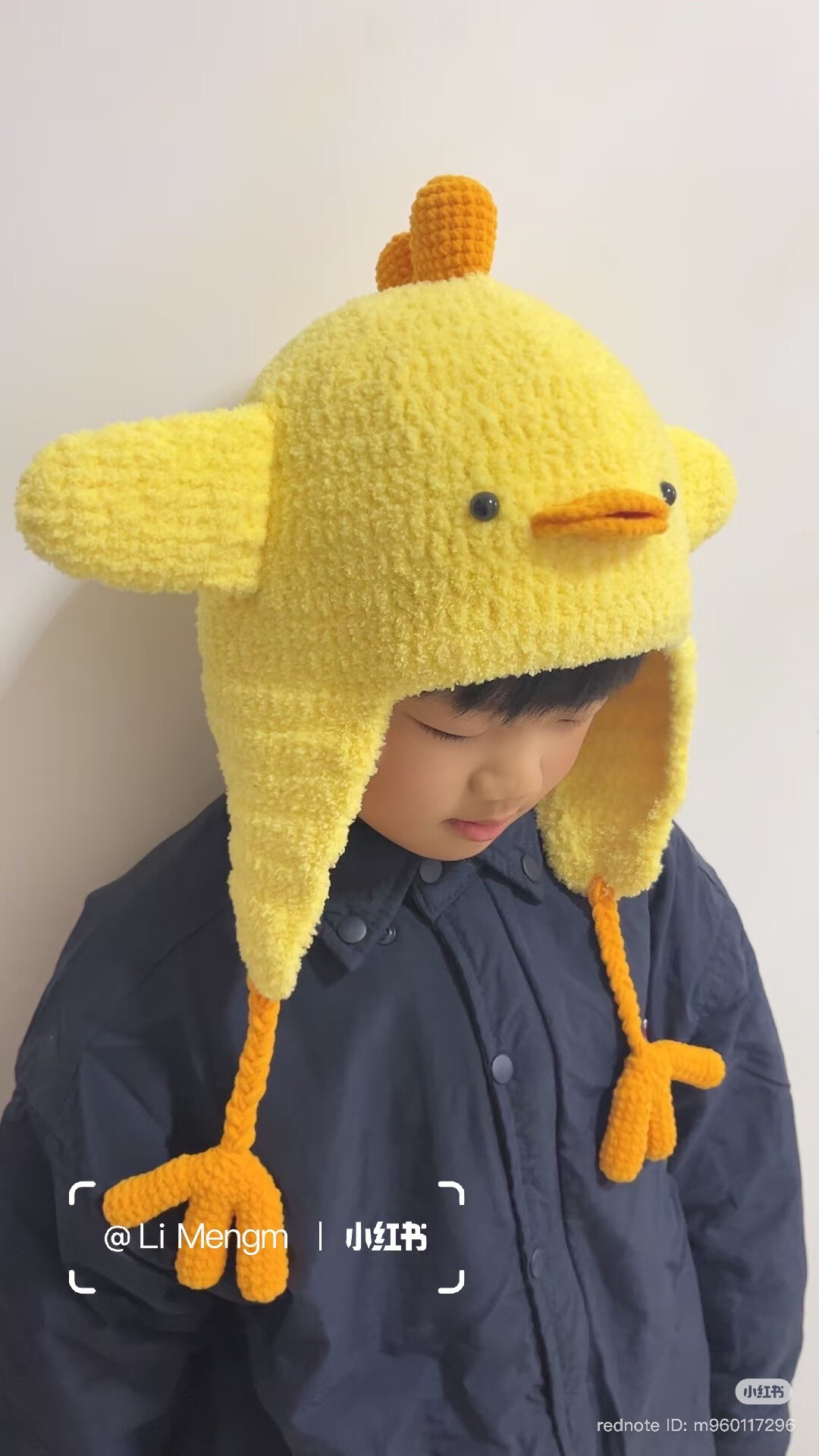 Cute Yellow Chick Crochet Hat Pattern with Feet Tassels