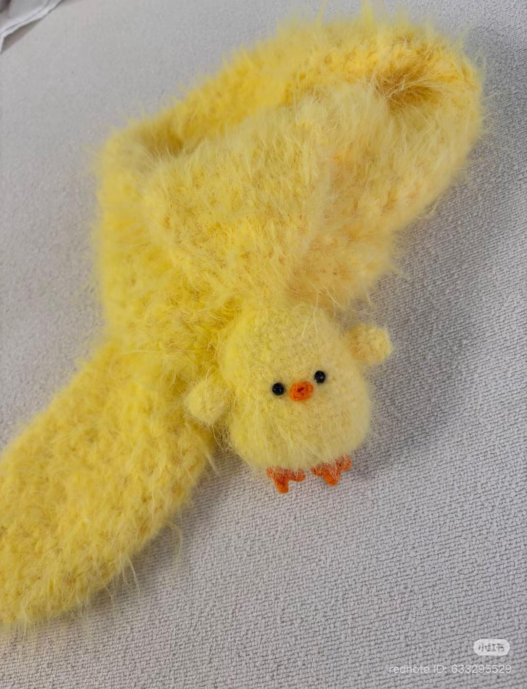 Cute Yellow Chick Scarf Crochet Pattern