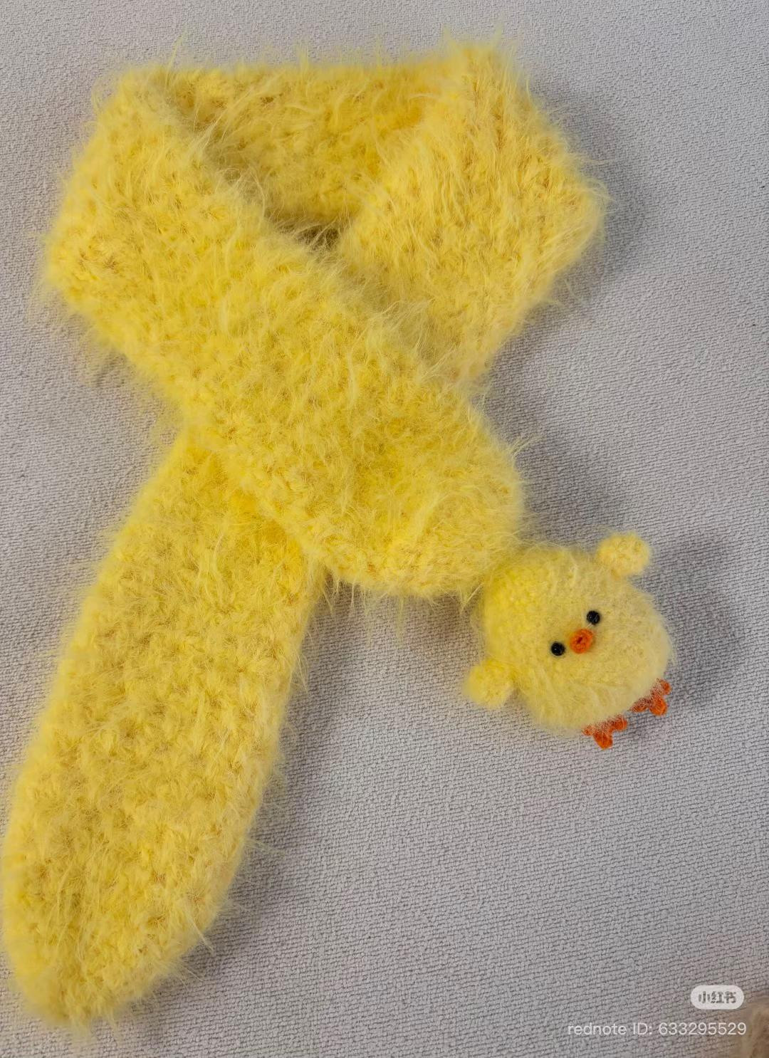 Cute Yellow Chick Scarf Crochet Pattern