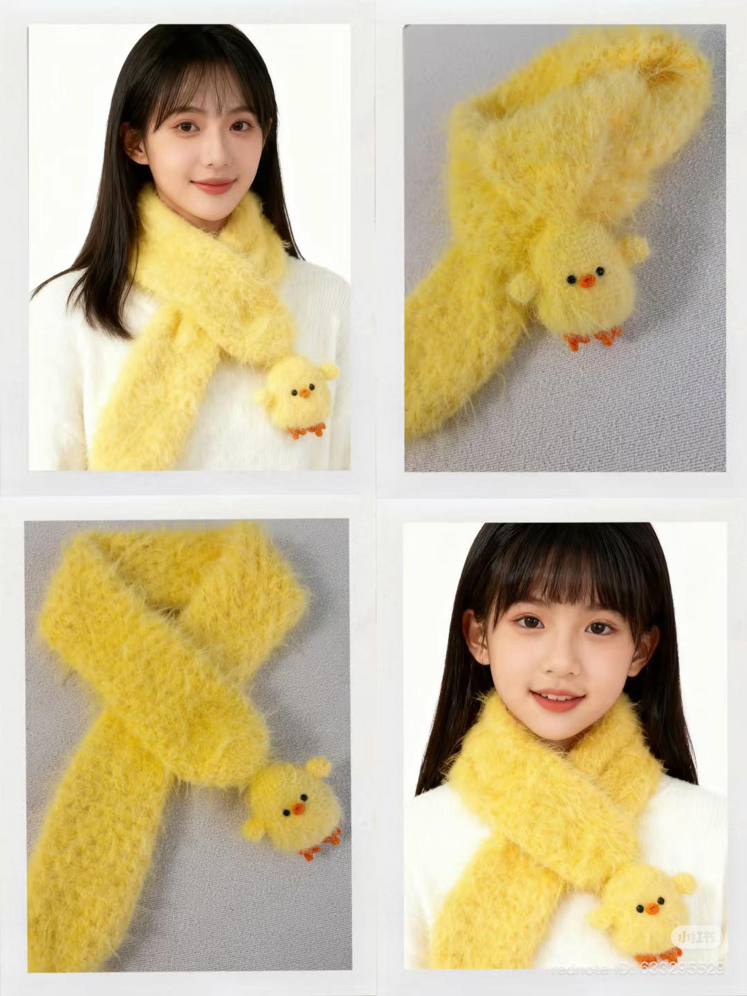 Cute Yellow Chick Scarf Crochet Pattern