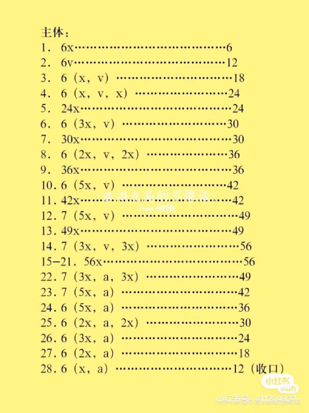 Cute Yellow Chicken Amigurumi Pattern and Chart