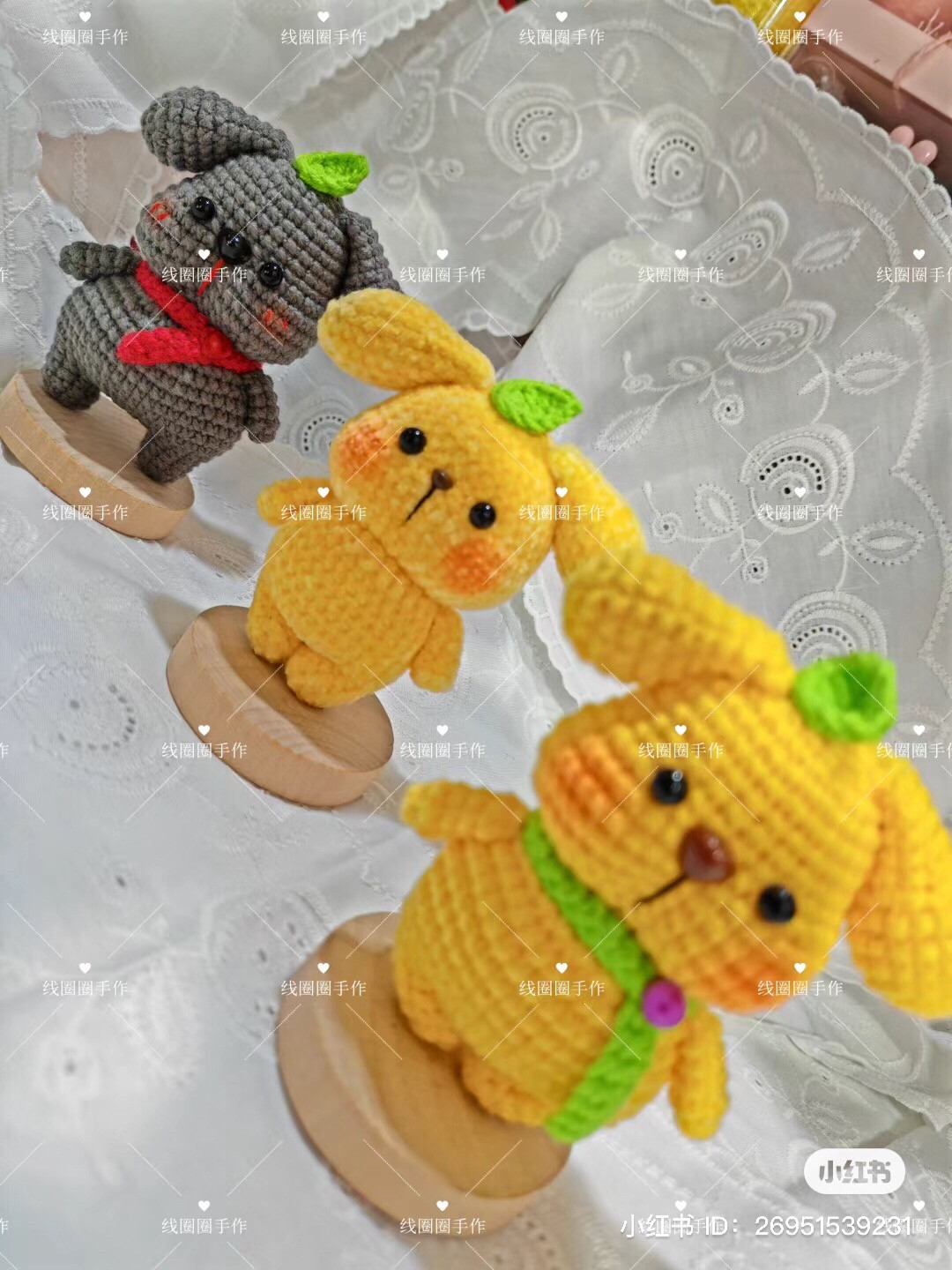 Cute Yellow Pineapple Bunny Crochet Amigurumi Pattern with Chart