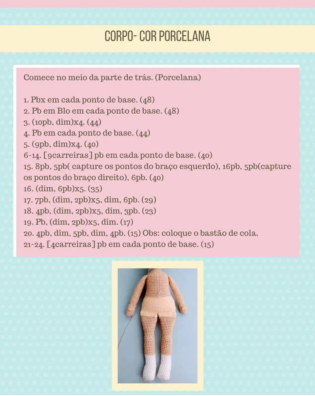 Dalila - Amigurumi Doll Crochet Pattern with Pink Top and Floral Skirt