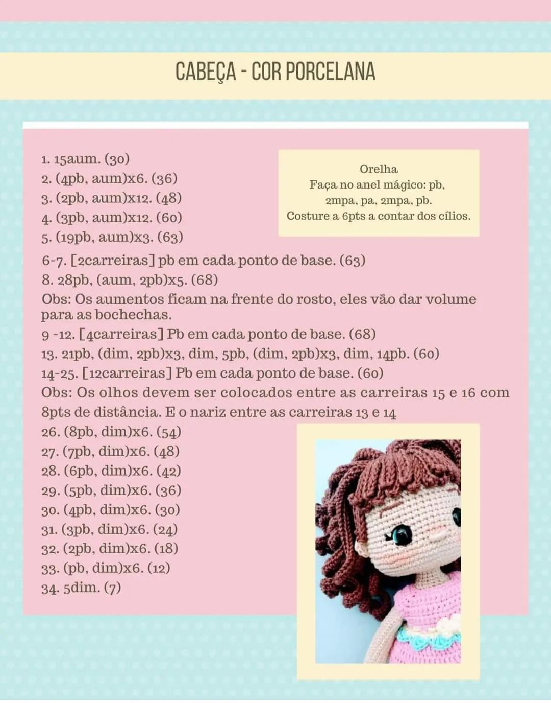 Dalila - Amigurumi Doll Crochet Pattern with Pink Top and Floral Skirt