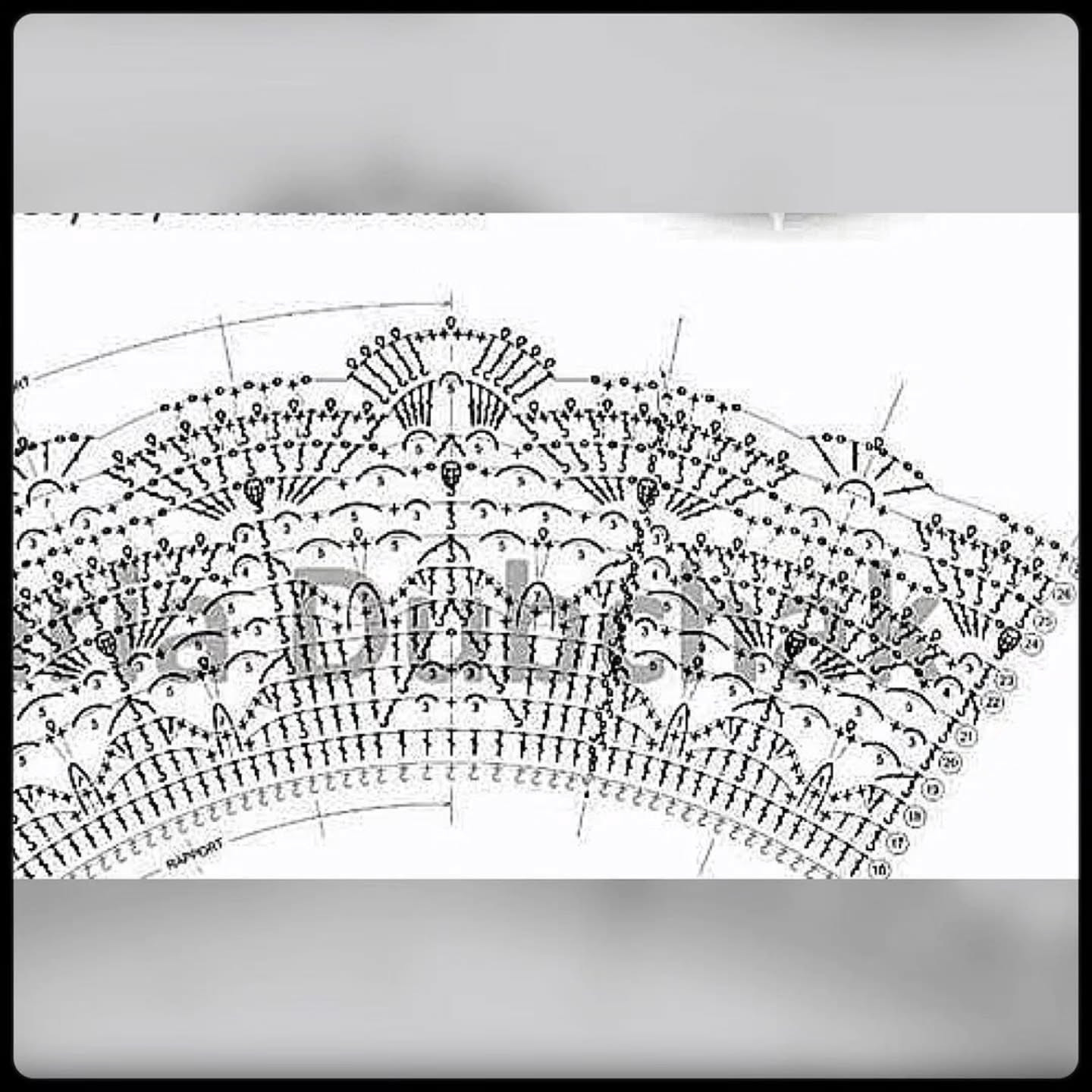 Daria Dubchak Free Pattern: Colorful Crochet Mandala Placemat Chart