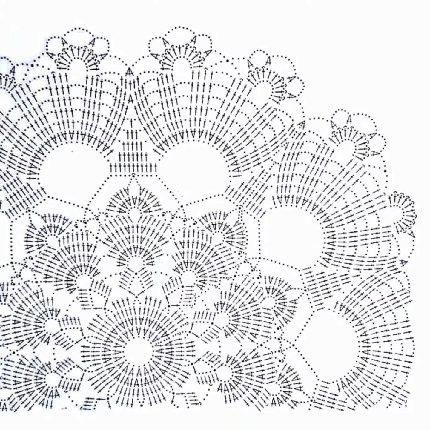 Daria Dubchak Free Pattern: Colorful Crochet Mandala Placemat Chart