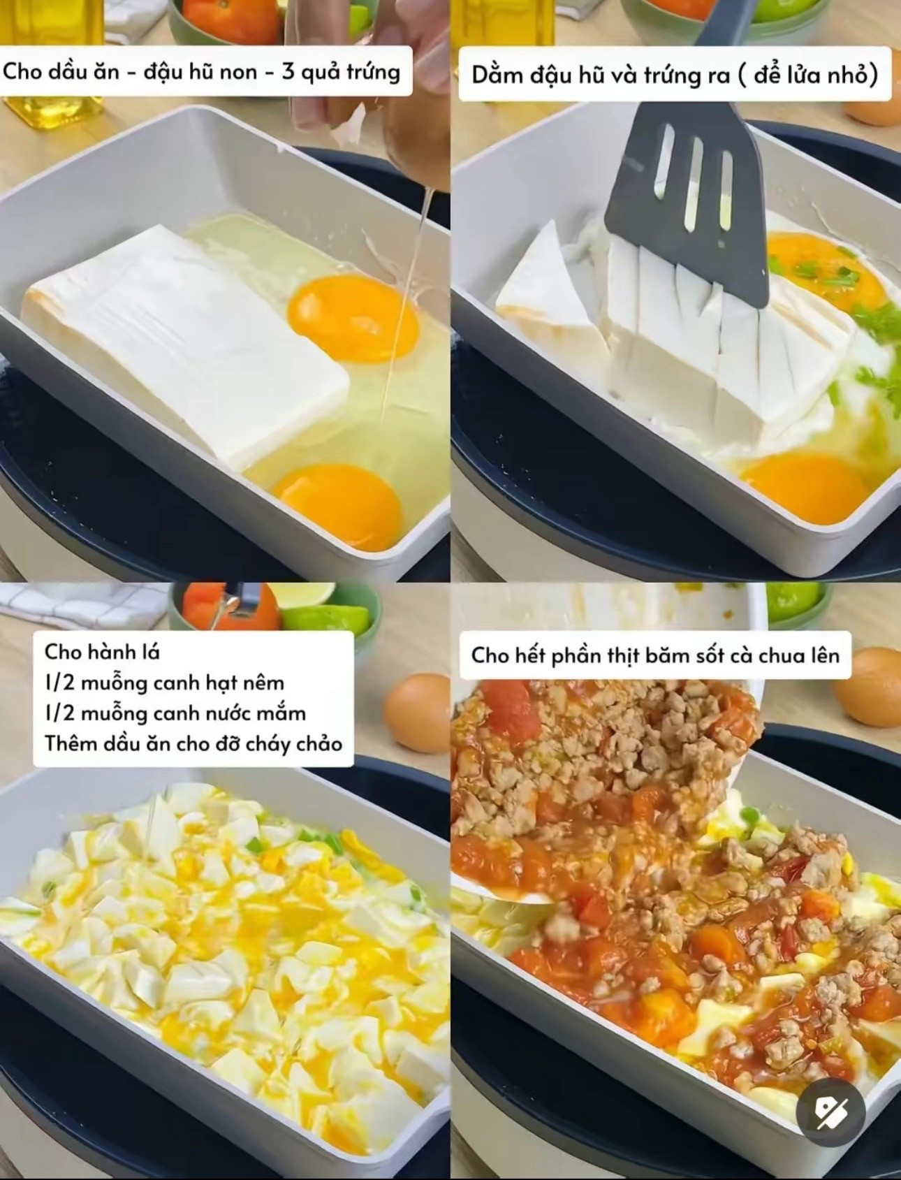 Đậu Hũ Non sốt thịt băm cà chua